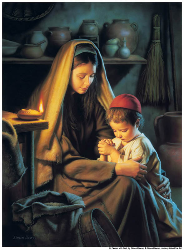 Jesus-Praying -Mother-mormon
